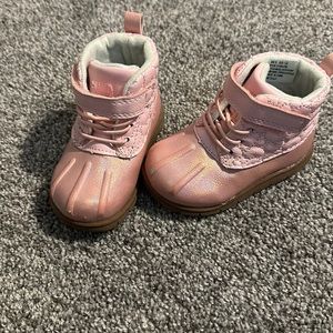 Pink toddler boots 4c